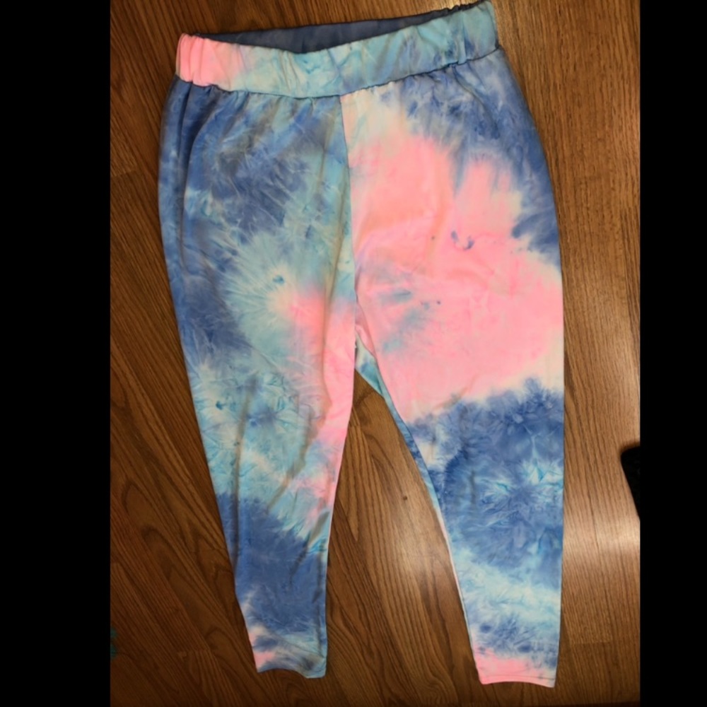 Cotton candy tiedye high wasted leggings